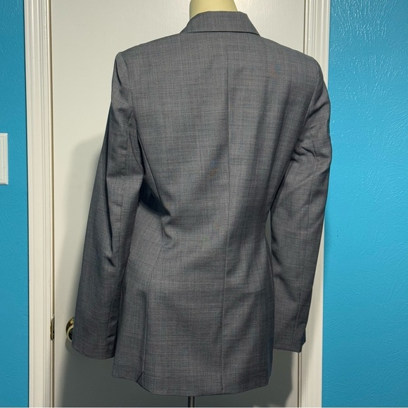 Neiman Marcus Gray Double Breasted Blazer with Notched Lapels 90s Vintage 6 EUC - Picture 5 of 16